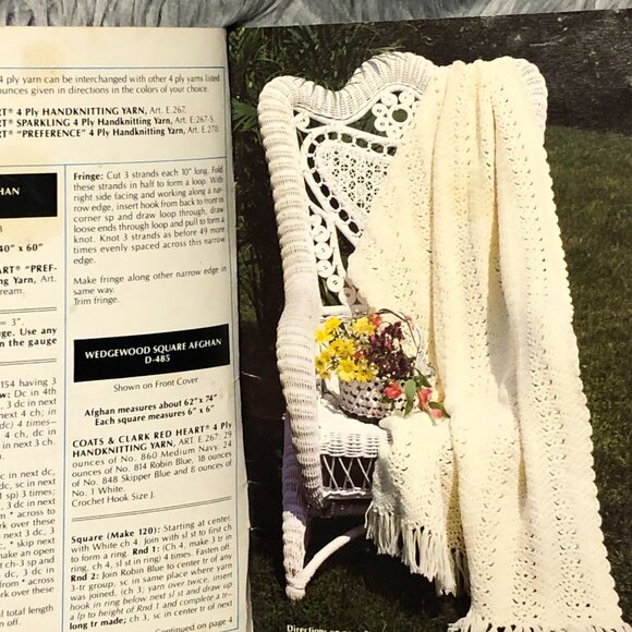 Afghans Are A Natural Crochet Pattern Booklet Coats & Clark #312 - Picture 4 of 4